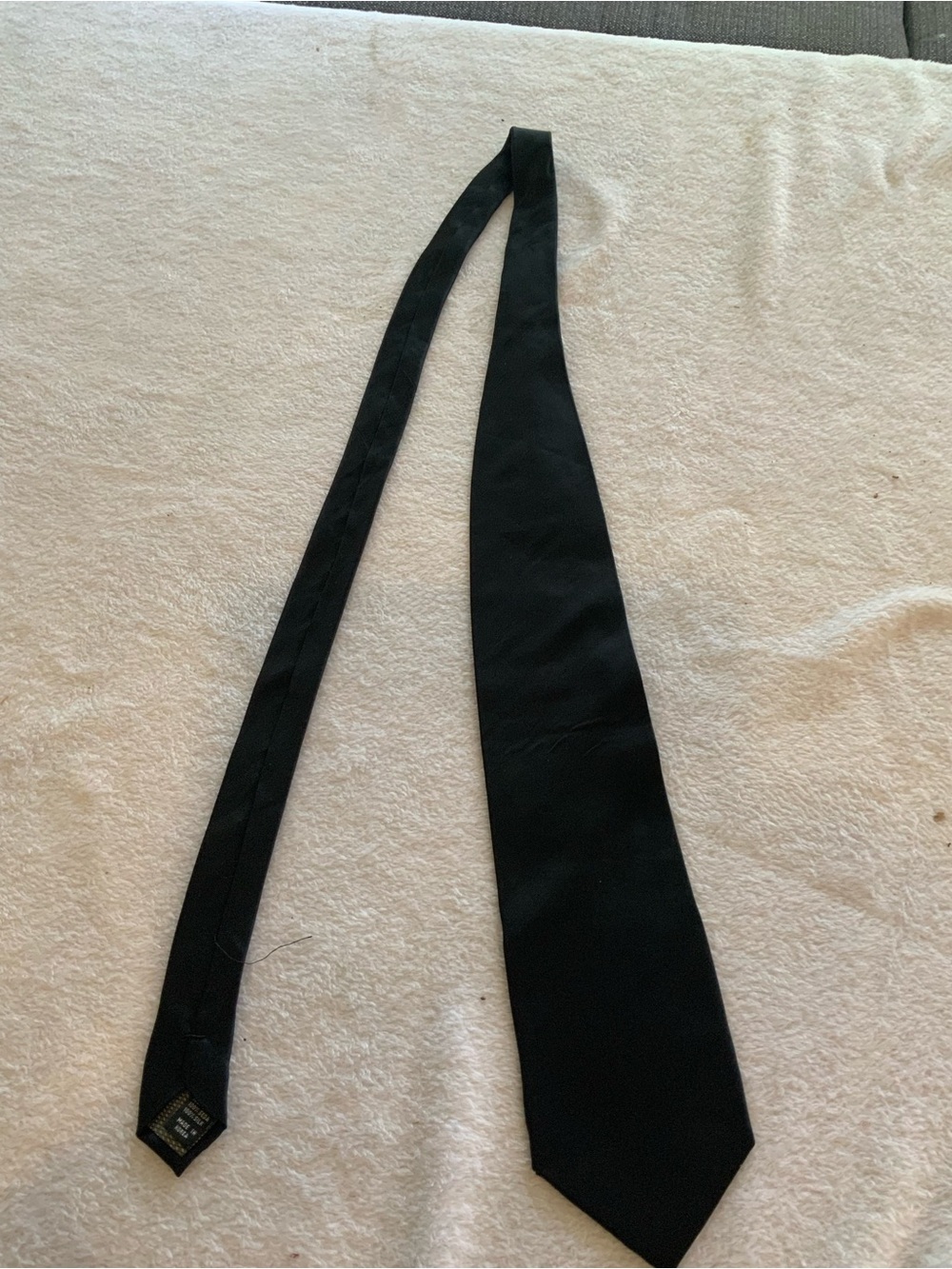 Classic Solid Black Men's Tie Kilburne and finch. SKU 3168